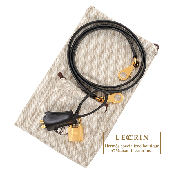 Hermes Kelly bag 25 Sellier Black Box calf leather Gold hardware
