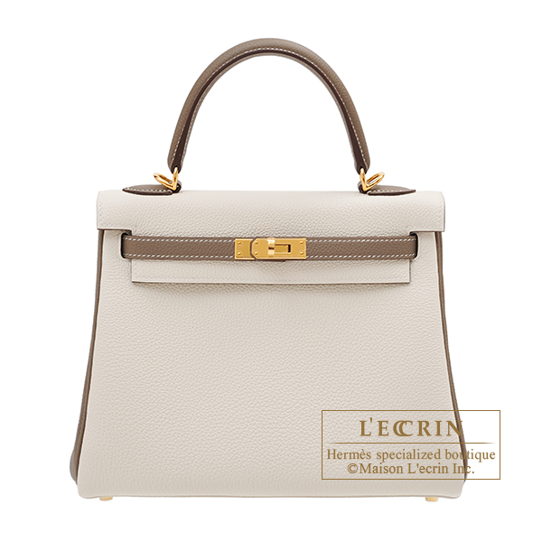 Hermes Kelly Retourne Size 25 Etoupe Togo Leather