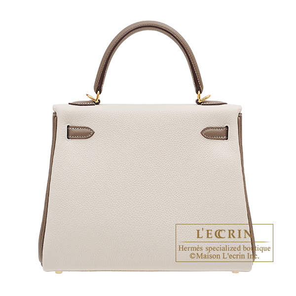 Hermes Kelly Retourne 32 Etoupe Togo Gold Hardware