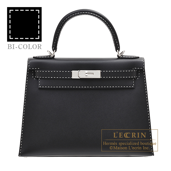 Hermes　Kelly bag 28　Sellier　Black　Graine monsieur leather　Silver hardware