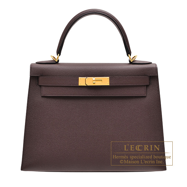 Hermes Kelly 28 Sellier Epsom Leather Rouge Casaque Red Gold