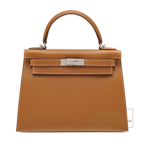 Hermes　Kelly bag 28　Sellier　Gold　Epsom leather　Silver hardware
