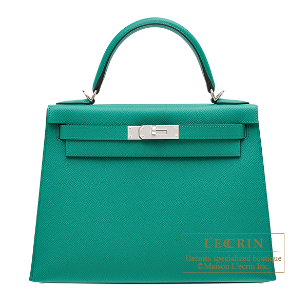 Hermes　Kelly bag 28　Sellier　Vert Jade　Epsom leather　Silver hardware