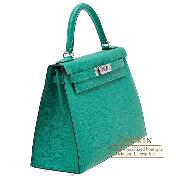 Hermes Birkin 25 Sellier Vert Jade Bag