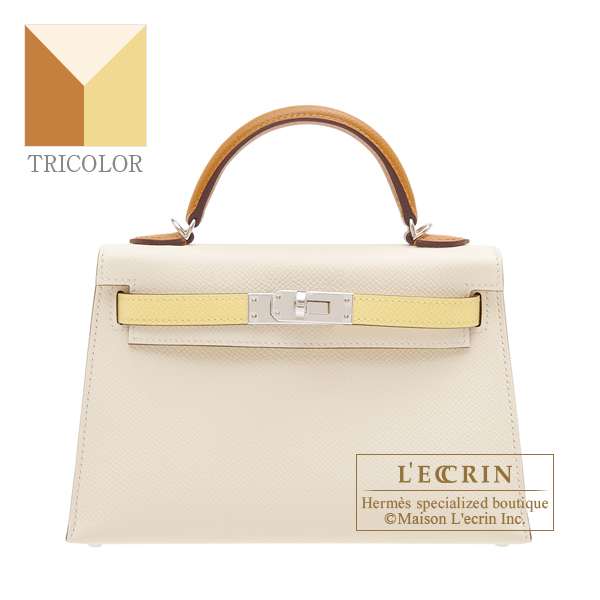 Hermes Kelly bag 25 Sellier Nata Epsom leather Gold hardware