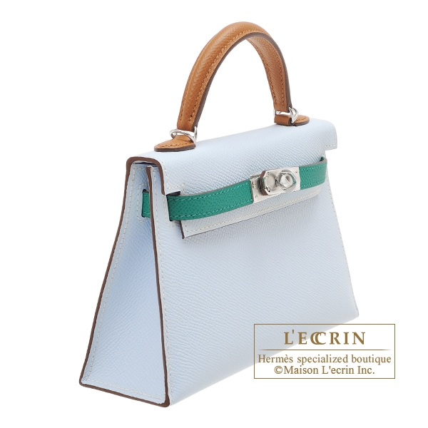 A LIMITED EDITION BLEU BRUME, VERT JADE & GOLD EPSOM LEATHER