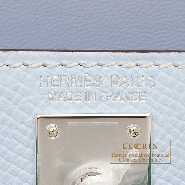 HERMES Epsom Mini Kelly Sellier 20 Bleu Brume Vert Jade Gold Tri