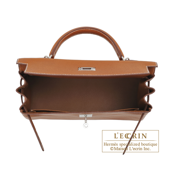 Hermes Kelly Retourne 25 Fauve Barenia Faubourg, Luxury, Bags