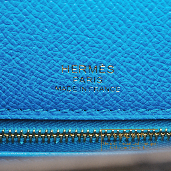 Hermès Kelly HSS 28 Rouge Casaque/Bleu Indigo Sellier Epsom