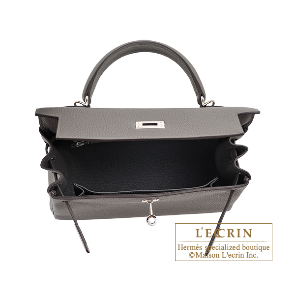 Hermes Epsom Kelly Sellier 25 Gris Meyer