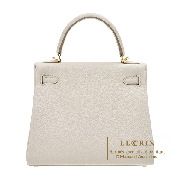 Hermes Kelly 25 Retourne Bag Beton Togo Leather with Gold Hardware