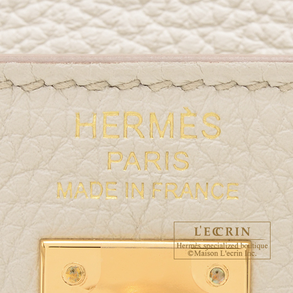 Hermes Kelly 25 Retourne Bag Beton Togo Leather with Gold Hardware