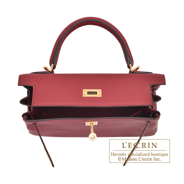 Red hermes kelly discount bag
