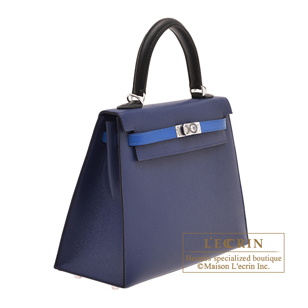 Hermes Kelly Sellier 25 Bleu France Epsom Gold Hardware