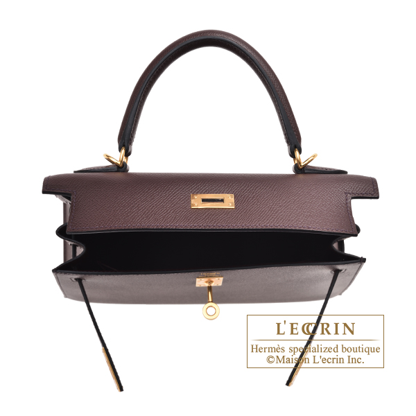 Hermes Kelly Sellier 25 Rouge Sellier Epsom Gold Hardware