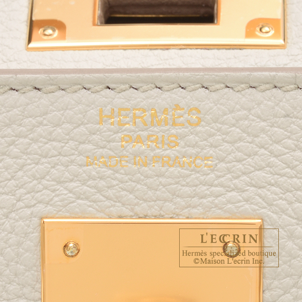 Hermes Kelly bag 25 Retourne Beton Togo leather Gold hardware