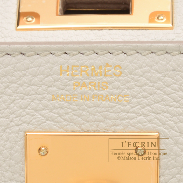 Hermes Kelly 25 Retourne Bag Beton Togo Leather with Gold Hardware