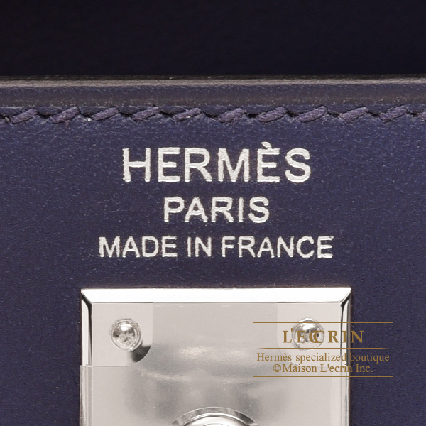 Hermes　Kelly Padded bag 25　Sellier　Blue saphir　Swift leather　Silver hardware