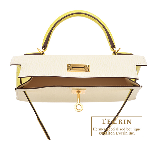 Hermes Kelly 20 Mini Sellier Bag Nata Gold Hardware Epsom Leather