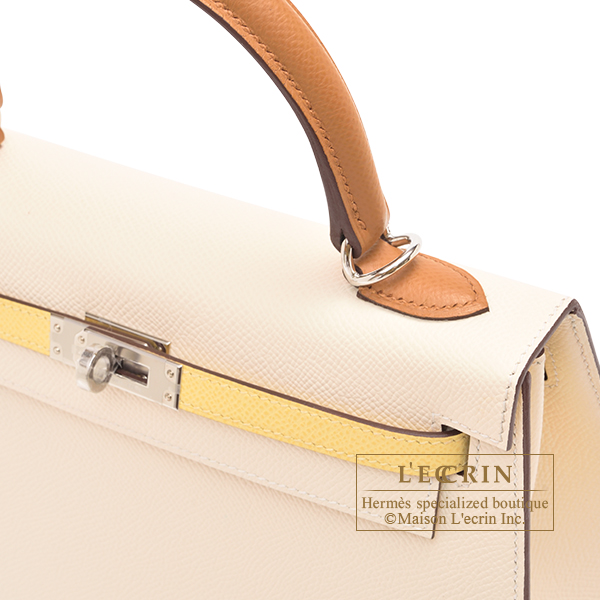 Hermes Kelly Mini II Sellier Epsom Nata Etoupe Gold Hardware