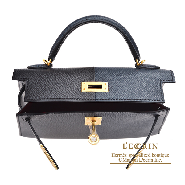 Hermes Kelly Miini Sellier Rouge Casaque Epsom Leather Gold Hardware