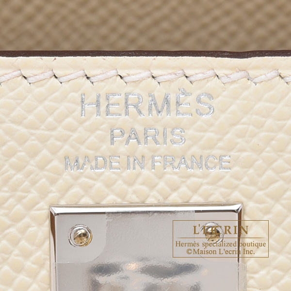 Hermes Mini Kelly 20 Nata Gris Meyer and Chai Tri Color