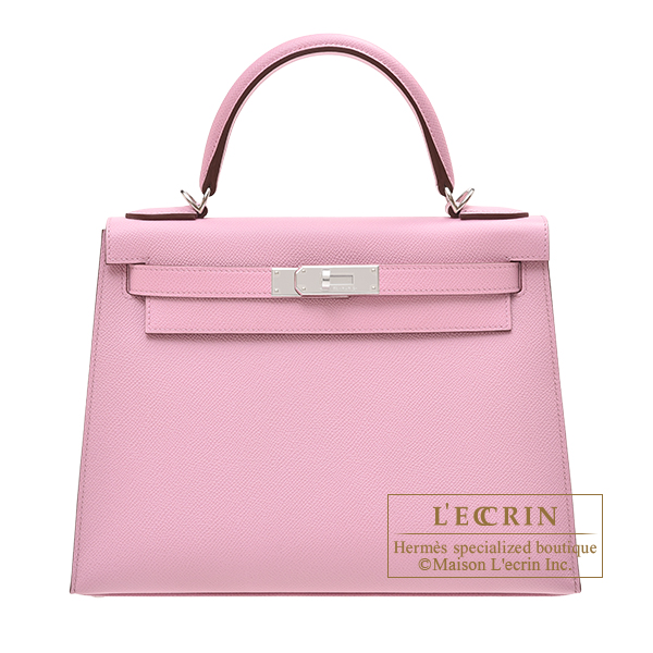 Hermes Kelly bag 28 Sellier Mauve sylvestre Epsom leather