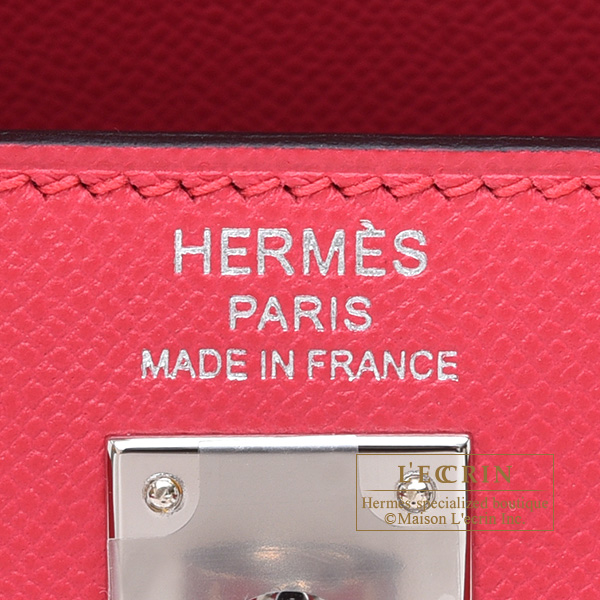 Hermes Kelly Sellier 25 Pink Verso Madame Palladium Hardware