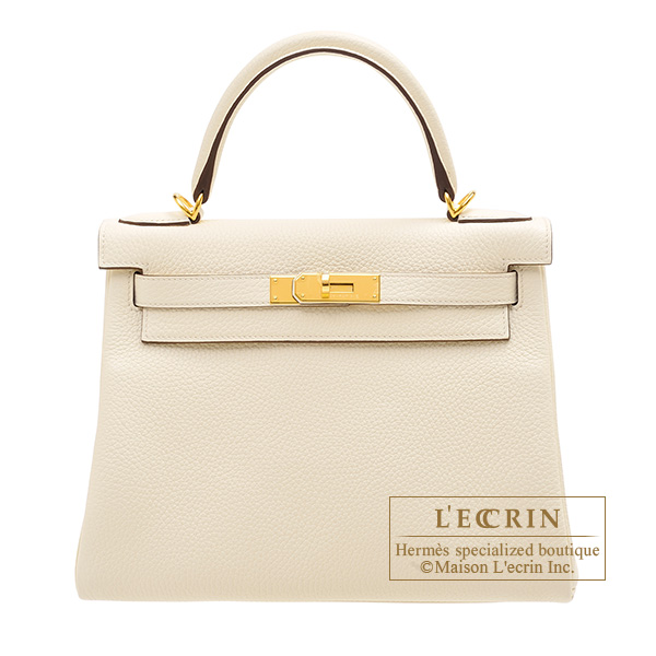 Hermes　Kelly bag 28　Retourne　Nata　Clemence leather　Gold hardware