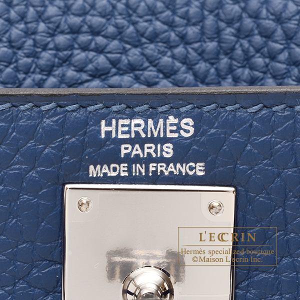 Hermes Birkin 40 Deep Blue Clemence Leather
