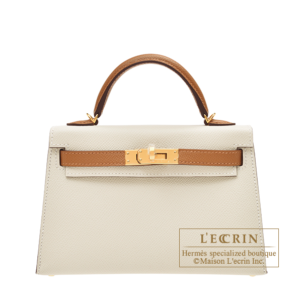 Hermes　Personal Kelly bag mini　Sellier　Craie/Gold　Epsom leather　Gold hardware
