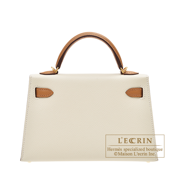 Hermes Kelly II Mini Bag Alligator Leather Gold Hardware In White