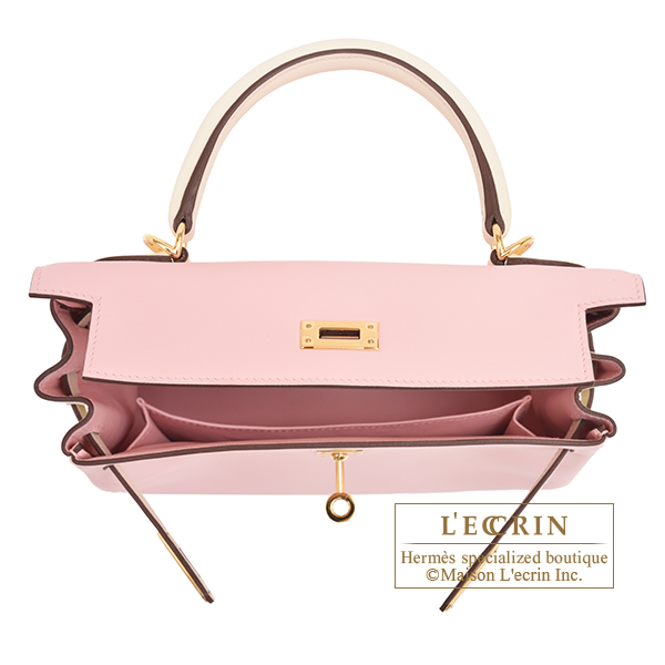 Hermes Kelly Retourne 25 Rose Sakura Swift