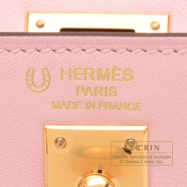 Hermes Custom Rose Sakura & Nata Mysore Goatskin Kelly 25