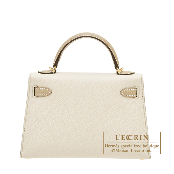Hermes Kelly Pochette Bag In Vert Amande Epsom Leather 