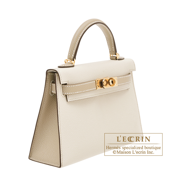 Hermes Kelly 20 Mini Sellier Mushroom Bag