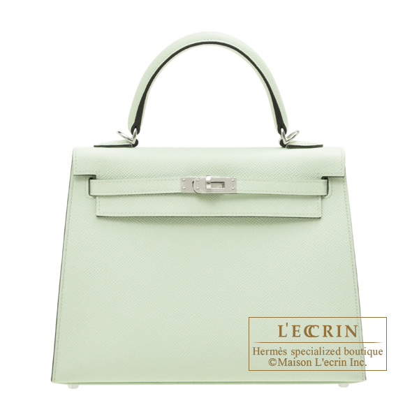 Hermes　Kelly bag 25　Sellier　Vert fizz　Epsom leather　Silver hardware