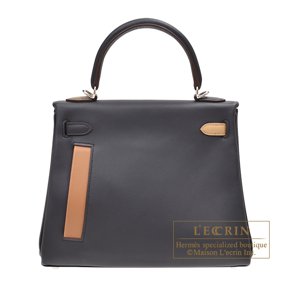 Hermes Kelly 25 Colormatic Swift Blue/Black/Chai/Etoupe/Gold U