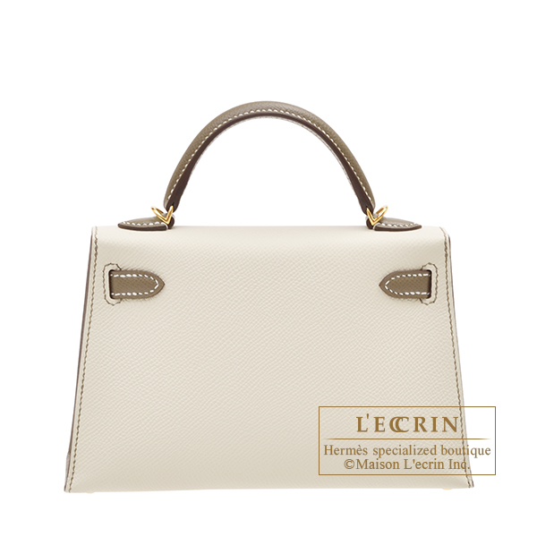 Hermes Kelly Mini Pochette Bag Epsom Leather Gold Hardware In Pink