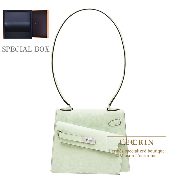 Hermes　Kelly en desordre 20　Sellier　Vert fizz　Epsom leather　Silver hardware