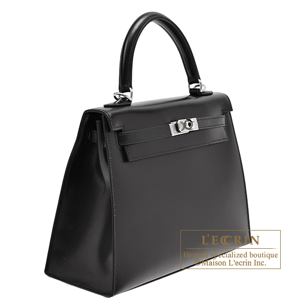 Hermes Birkin 30 Black Box Leather Bag Palladium Hardware