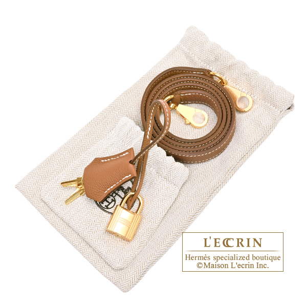 Hermes Kelly bag 28 Retourne Gold Togo leather Gold hardware