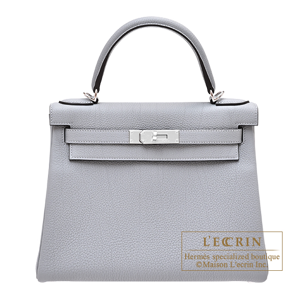 Hermes　Kelly bag 28　Retourne　Gris Pantin　Togo leather　Silver hardware
