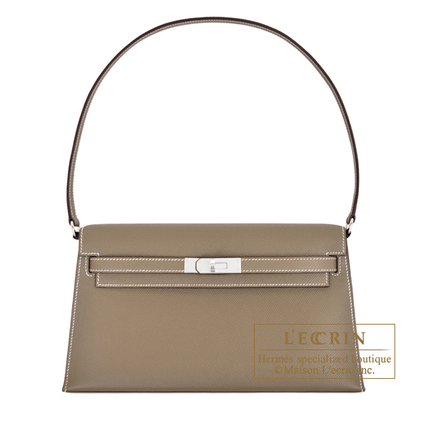 Hermes　Kelly Elan bag　Sellier　Etoupe grey　Epsom leather　Silver hardware