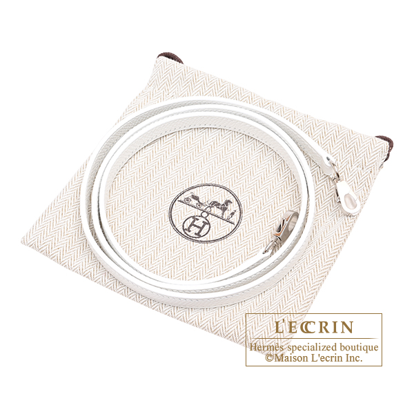 Hermes Kelly bag mini Sellier New white Epsom leather Silver hardware