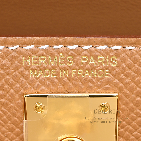 Hermes Kelly bag mini Sellier Gold Epsom leather Gold hardware