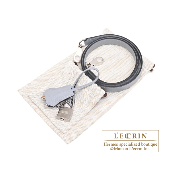 Hermes Kelly Tricolore bag 25 Sellier Blue abysse/Blue tie/Gris pantin Epsom leather Silver hardware