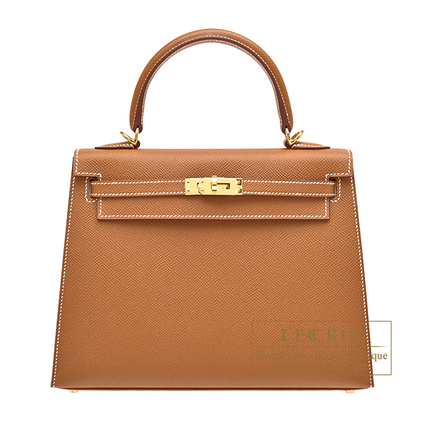 Hermes Kelly bag 25 Sellier Gold Epsom leather Gold hardware