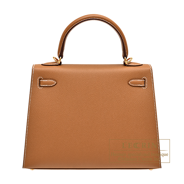 Hermes Kelly bag 25 Sellier Gold Epsom leather Gold hardware