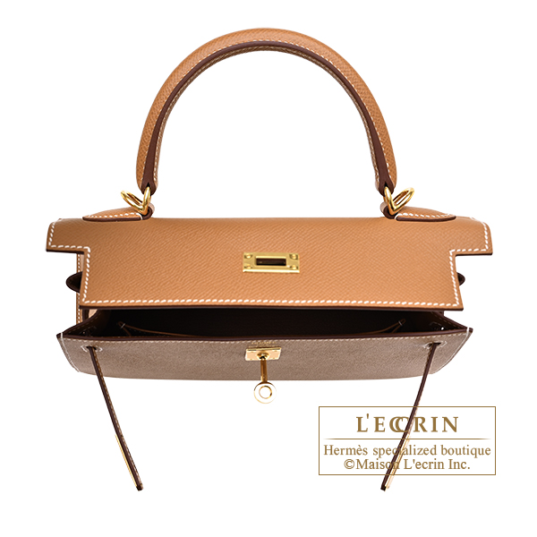 Hermes Kelly bag 25 Sellier Gold Epsom leather Gold hardware